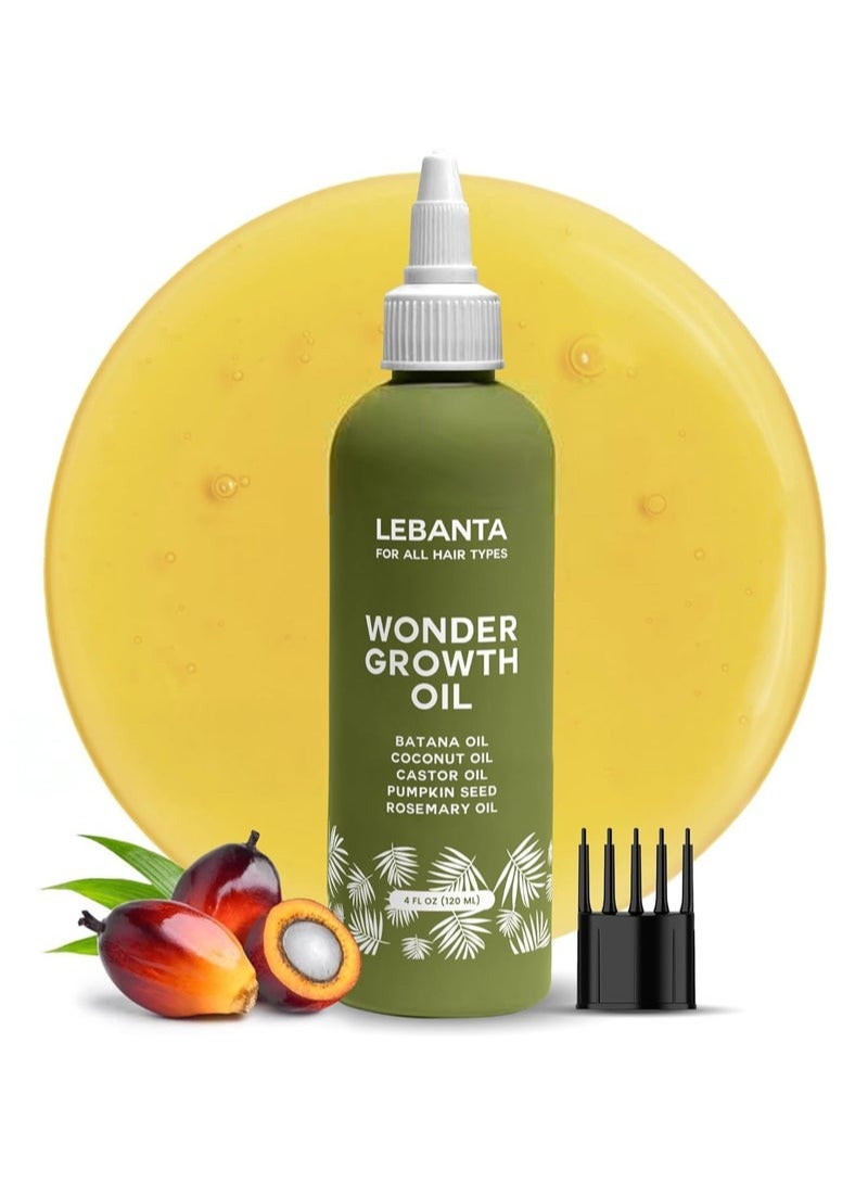 Wonder Batana Oil For Hair Growth - 100% Pure, Raw & Natural Blend With Organic Castor, Pumpkin Seed, Coconut and Rosemary Oil - Thicker, Stronger Hair For Men & Women Scalp (1 Pack) - Image 1