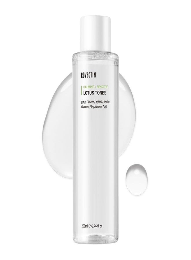 rovectin تونر ماء اللوتس المهدئ من ROVECTIN - pH4.7 مهدئ للغاية ومرطب للعناية بالمشاكل | 40% مستخلص زهرة اللوتس للتنقية | حمض الهيالورونيك، خالي من الكحول، نباتي، ك-جمال (6.76 أونصة سائلة) - Image 1