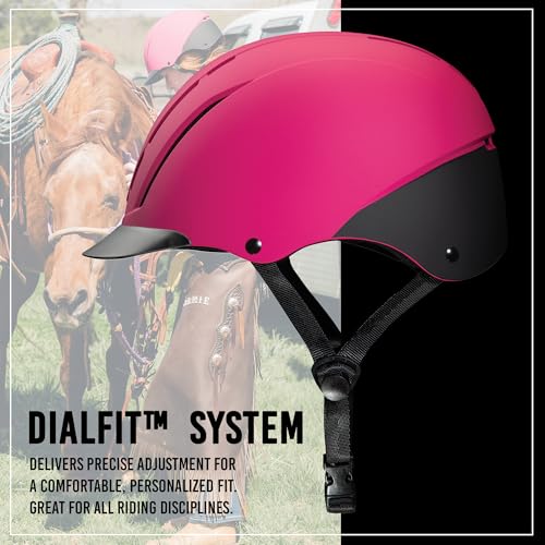 Troxel Spirit Full Coverage Horse Riding Helmet, Low-Profile & Adjustable Safety Horseback Riding Gear, Extra Small (6-1/4 - 6-1/2), Raspberry Duratec - Image 4