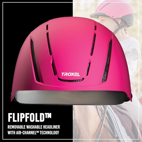 Troxel Spirit Full Coverage Horse Riding Helmet, Low-Profile & Adjustable Safety Horseback Riding Gear, Extra Small (6-1/4 - 6-1/2), Raspberry Duratec - Image 3