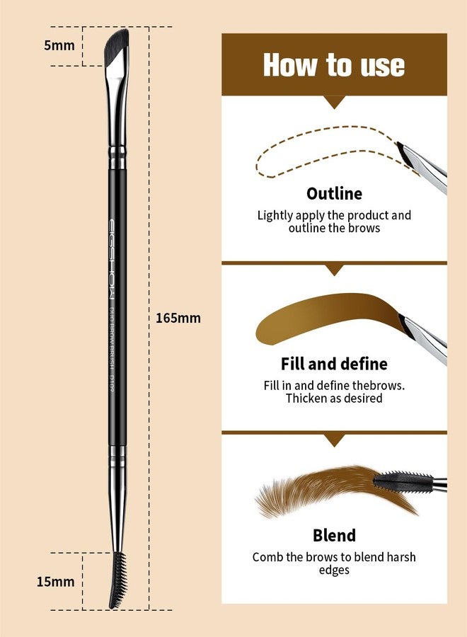 EIGSHOW Dual-Ended Precision Eyebrow Brush and Comb for Eyeliner Lining, Sculpting Brows, Professional Eye Makeup Tools (D109) - Image 3