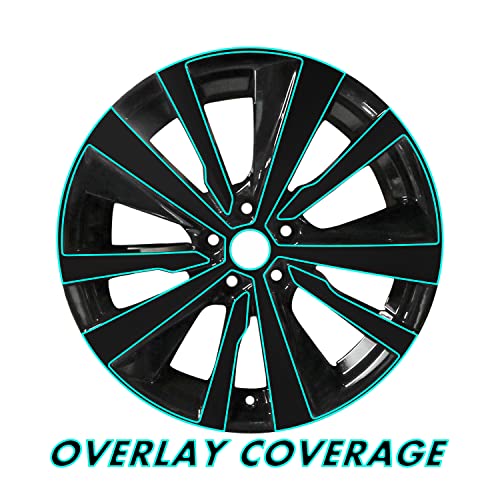 SlickMod Chrome Delete Blackout Vinyl Overlay for 2019-2022 Nissan Altima 19inch Wheel Rims (Gloss Black) - Image 2