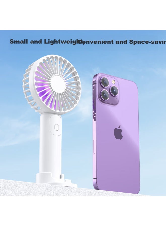 Hboalg Usb Handheld Mini Fan Portable Compact Electric Fan For Outdoor, Desktop, Office, Student Dormitory, Powerful Rechargeable High-power Small Fan Pink - Image 4