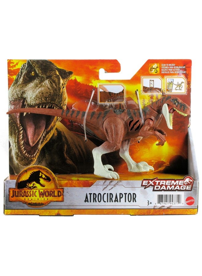 Jurassic World Dominion Extreme Damage Atrociraptor Dinosaur Action Figure Black - Image 1