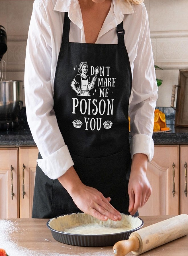 SteadStyle Funny Cooking Aprons for Women with 2 Large Pockets, Retro Sarcastic Aprons for Women with Adjustable Straps, Perfect Mothers Day, Birthday Gift for Mom Wife Sister Friend Bakers Chefs - Image 3