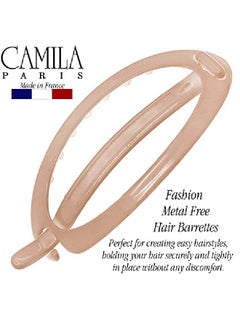 CAMILA Paris Cp2320 French Hair Barrette Clip Flexible Ponytail Holder No Metal Parts Strong Hold Grip Hair Clips For Women No Slip And Durable Styling Girls Hair Accessories Made In France  - Image 3