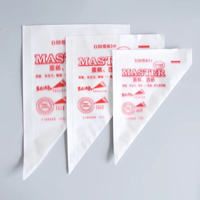 Thickened Disposable Decorating Bag Repeated Use Decorating Bag Cake Decorating Nozzle Tool Set Large, Medium And Small 100 - Image 1