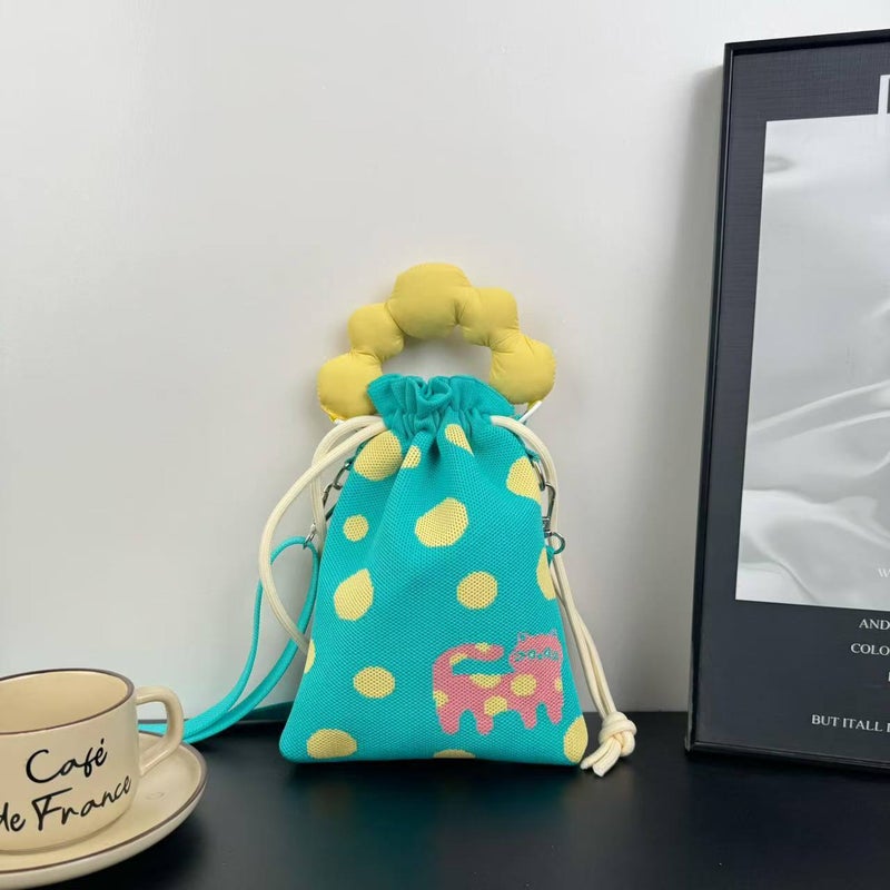 Advanced Sense Ins New Mobile Phone Bag Cute Cartoon Knitted Bag Niche Design Trendy Shoulder Crossbody Shoulder Bag - Image 1