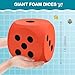 Shappy 79 Inches Foam Dice Fun Filled Large Educational Toy Kawaii Giant Dice Jumbo Decorative EVA Foam Big Square Building Blocks for Board Game Learning Sessions1 PcOrange - Image 4