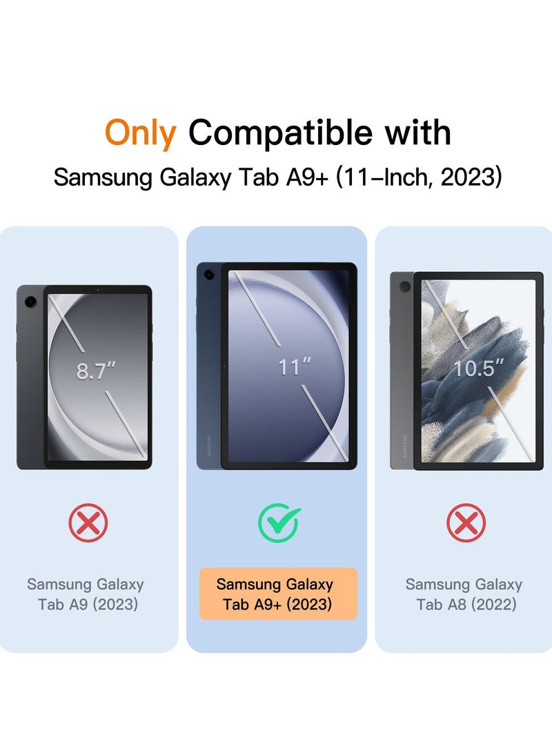 Jetech Case for Samsung Galaxy Tab A9 and A9 Plus 11 Inch 2023 Soft Tpu Trifold Stand Protective Tablet Cover Auto Wake and Sleep Teal - Image 2