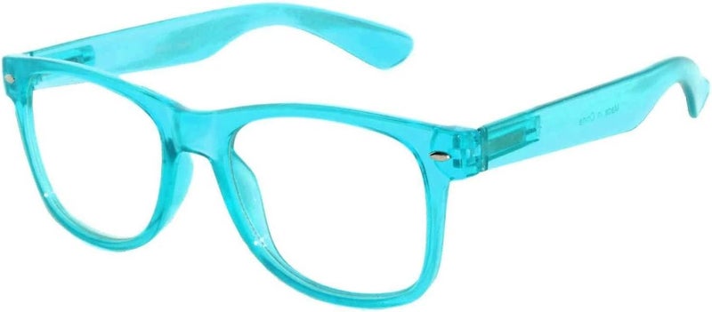 OWL Kids Clear Lens Glasses UV Protection for Children, Colorful Frames Fun Pretend Play Eyewear Non Prescription - Image 1