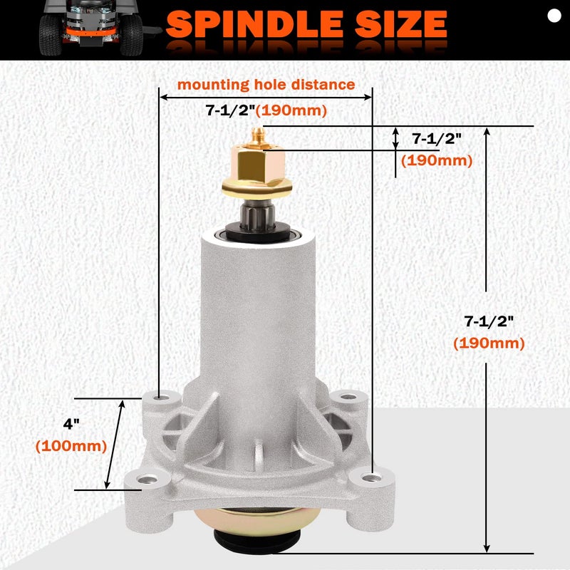 KOOTANS 187292 Spindle Assembly Fit for Husqvarna 587820301 587819701 532187281 587125401 532192870 532187281 539112057 YTH22V46 YTH24V48, Ariens 21546238 21549012 and 42" 46" 48" 54" Mower Deck - Image 2