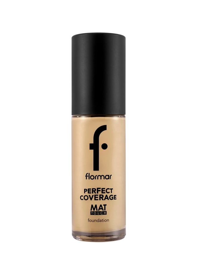 flormar Perfect Coverage Mat Touch Foundation – 305 Golden Honey – Matte Finish Foundation, Shine Control, High Coverage Look, Smooth Skin Appearance 305-GOLDEN HNEY NP - Image 1