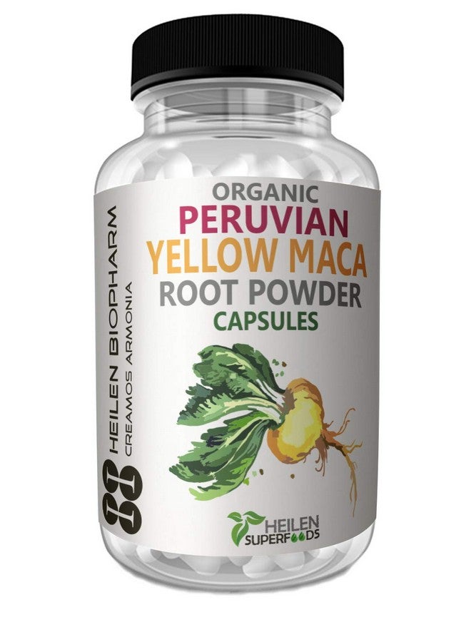Heilen Biopharm Peruvian Yellow Maca Root Powder Capsules Health Improvement - 500 mg x 180 Per Bottle Pack of 1 - Image 1