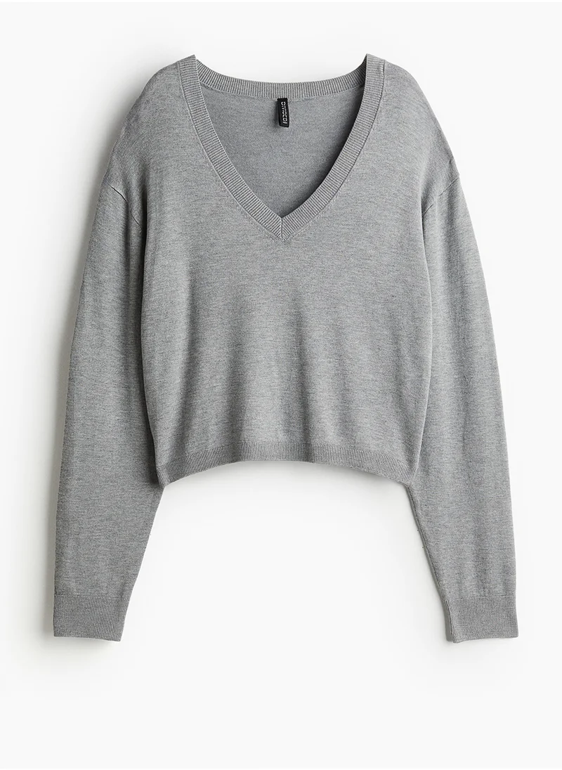 H&M Fine-Knit V-Neck Jumper