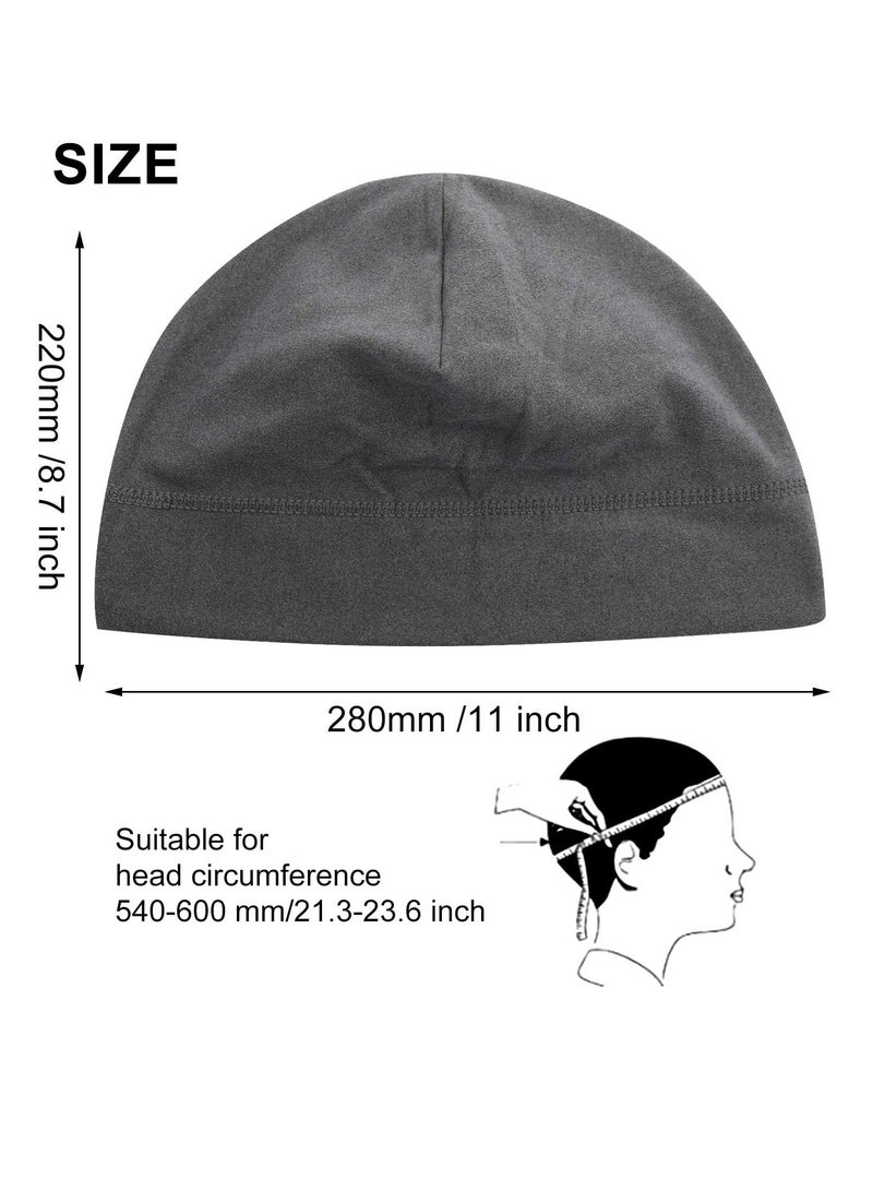 Thermal Running Hat for Men & Women - Winter Beanie for Cycling, Skiing, Jogging & Snowboarding (Gray) - Image 3