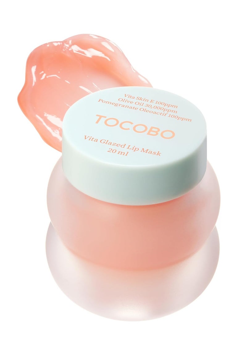 توكوبو قناع الشفاه توكوبو فيتا جليزد 20 مل | قناع تقشير وتغذية للشفاه، أحمر شفاه خفيف لخطوط الشفاه أثناء النوم، كريم ليلي فائق الترطيب للعناية بالشفاه - Image 1