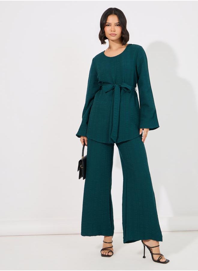 Textured Longline Top & Wide Leg Pants Modest Set - pzsku/Z0BC9D8B3CB899D78C2ADZ/45/_/1730467019/934ed71e-3384-4a47-bd87-ee73827c44c4