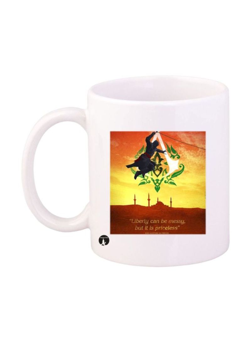 RKN Assassin's Creed Video Game Printed Mug White/Red/Black Standard Size