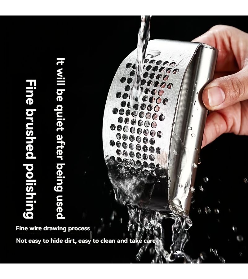 Garlic Press Easy Clean Portable Kitchen Tool For Crushing Chopping Garlic Durable Stylish Design - Image 3