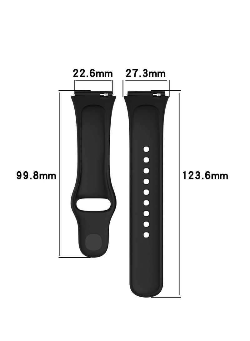 Replacement Band Compatible with Redmi Watch 3 Lite/3 Active Silicone Wrist Watch Strap Bracelet Band Soft And Durable(Black) - Image 5