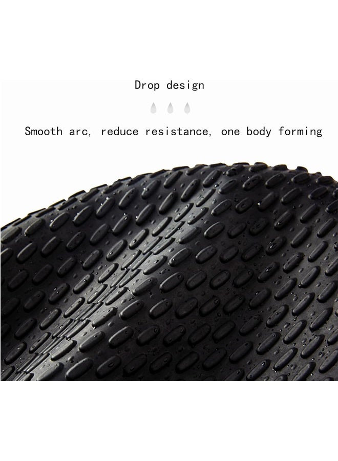 Silicone Swim Cap With 3D Ergonomic Beautiful Design For Men, Girls, Ideal For Curly Short Medium Long Hair, Protecting Hair From Chlorine, Bacteria, Sand In The Water, Odorless And Comfortable - Image 5