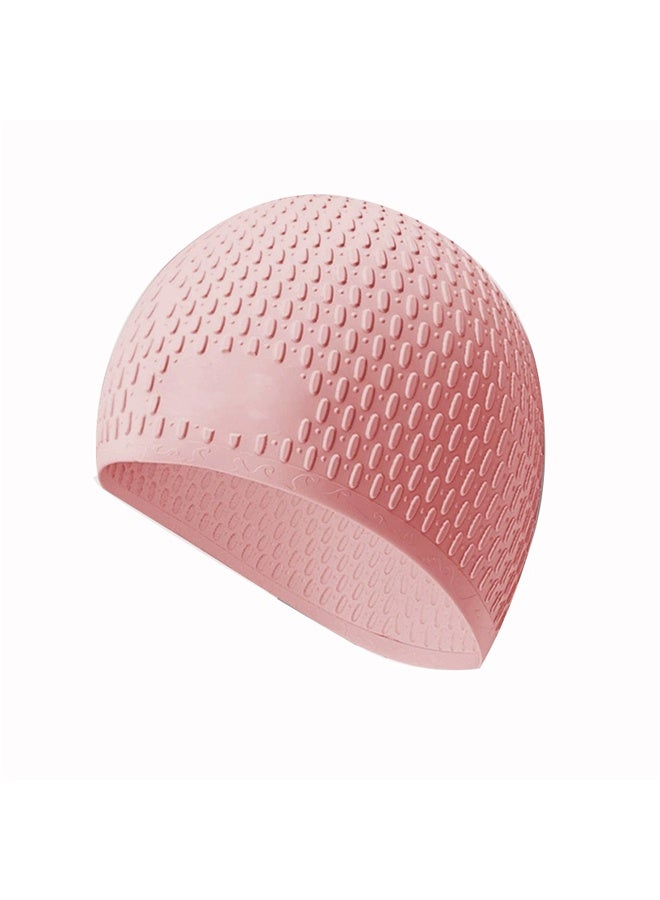 Silicone Swim Cap With 3D Ergonomic Beautiful Design For Men, Girls, Ideal For Curly Short Medium Long Hair, Protecting Hair From Chlorine, Bacteria, Sand In The Water, Odorless And Comfortable - Image 3