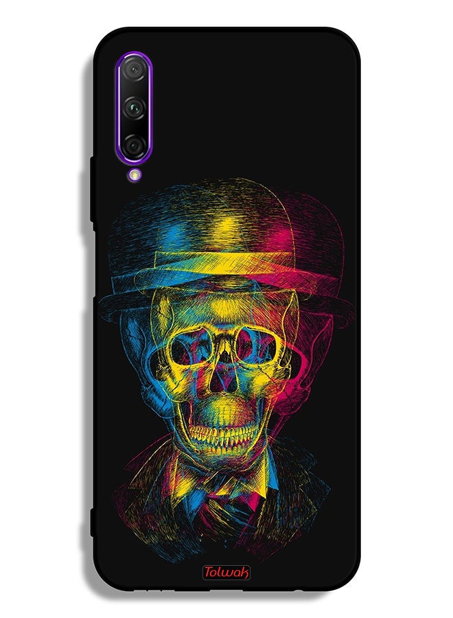 Tolwak Huawei Y9s Protective Case Cover Skull Colorful Hat Fantasy Art - Image 2