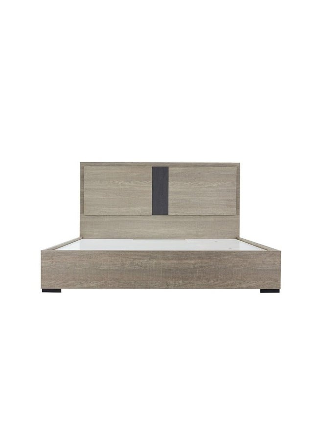 DANUBE HOME Regal 180X200 King Bed Set With Led+2 Nightstands+Dresser/Mirror| Strong and Sturdy Modern Design Bed Set Quiet And Comfortable Bed -Grey+Black  - Image 3