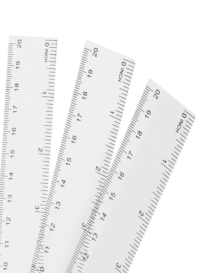 LEXININ 100 Pack 8 Inch Clear Plastic Ruler, 20cm Plastic Straight Ruler for Designer, Engineer - Image 4