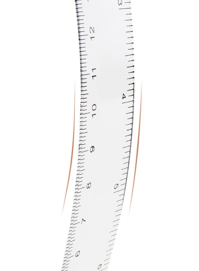 LEXININ 100 Pack 8 Inch Clear Plastic Ruler, 20cm Plastic Straight Ruler for Designer, Engineer - Image 5