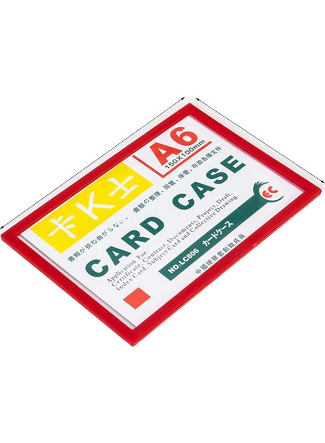 elifo Yili Feng A6 Card Holder, Magnetic Hard Plastic Case, Warehouse Identification Card, Signage, Magnetic File Holder, Magnetic Inspection Checklist Holder, Hard Magnetic Wall Sign, Card Slot Magnetic Sticker - Image 1