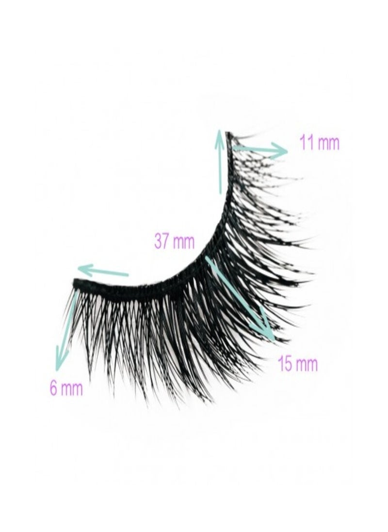 Rima Beauty Lashes - Human HAIR Black # BONDOIR - Image 1