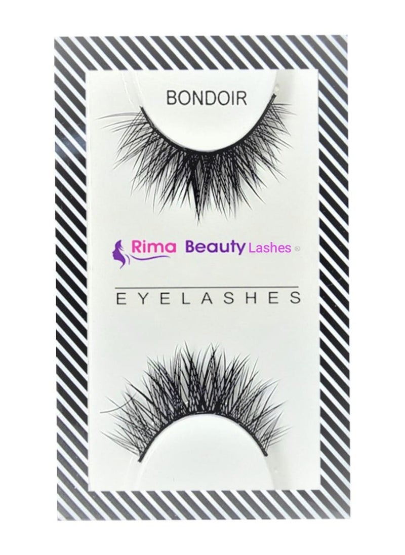Rima Beauty Lashes - Human HAIR Black # BONDOIR - Image 1