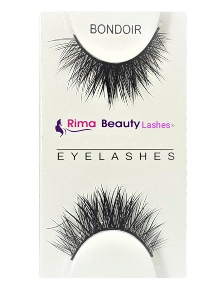 Rima Beauty Lashes - Human HAIR Black # BONDOIR - Image 1