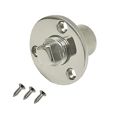 Douzime Garboard Boat Drain Plug Kit for 1 Inch Hole Marine 316 Stainless Steel Vent Connector with Screws - Image 1