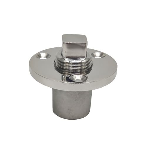 Douzime Garboard Boat Drain Plug Kit for 1 Inch Hole Marine 316 Stainless Steel Vent Connector with Screws - Image 3