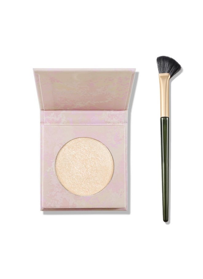 Jutqut - Face Highlighter Makeup Palette, Shimmer Glitter Diamond Sparkly Highlighters Makeup Palette Powder For Face Body Cheek Skin 03# Champagne Gold - Image 1
