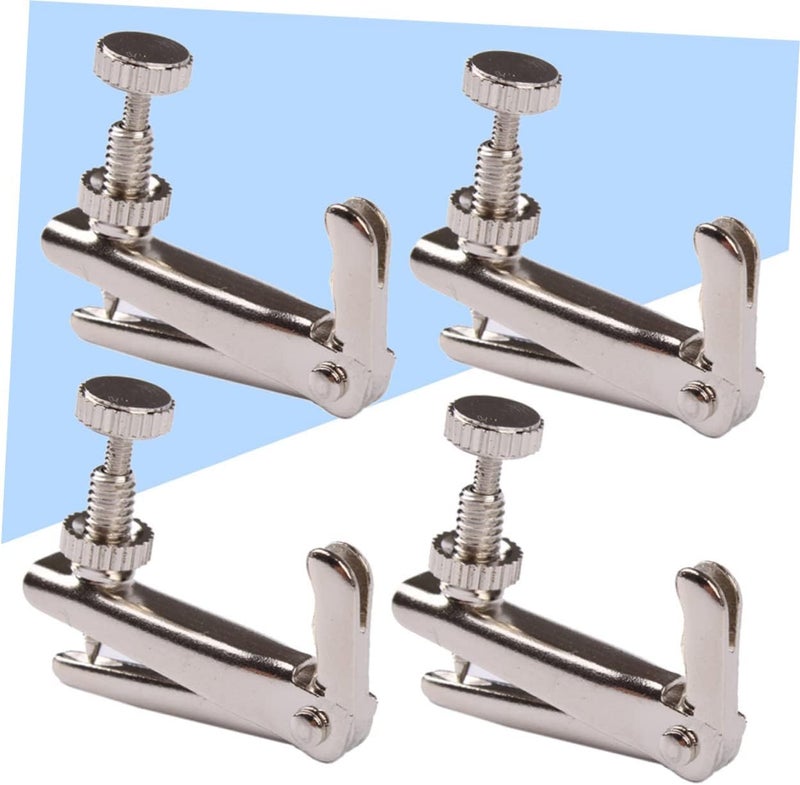 Toyvian 8pcs Violin String Adjusters Fine Tuning Tuners for Violins Easy Installation Precision Sleek Silver Design for Musicians - Image 5