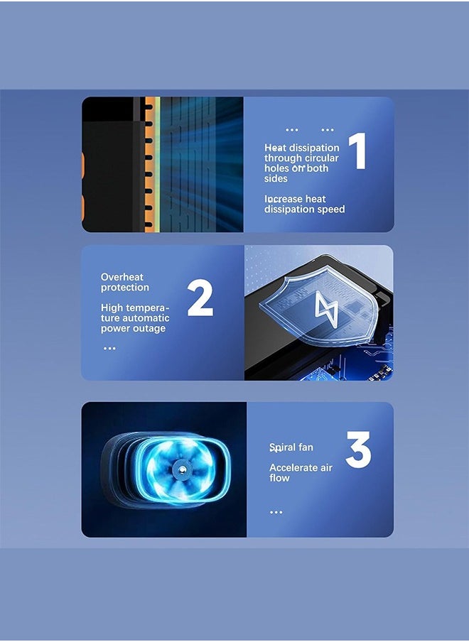 جوشبيرغ - منفاخ إطارات محمول، ضاغط هواء لاسلكي، بنك طاقة مع شاشة LCD، ضوء LED، مع مضخة هواء ببطارية قابلة لإعادة الشحن بقدرة 3000 مللي أمبير في الساعة للسيارة - Image 1