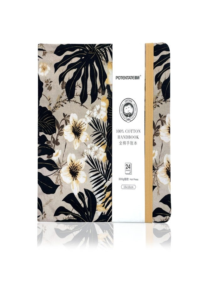 PaperO Potentate 100% Cotton Hot Press Watercolor Paper Pad, 300 GSM, 16 x 16 cm, 24 Sheets, Dual-Side Paintable, Ideal for Watercolor, Sketching, Colored Pencils & Ink Pens (021564-C) - Image 1