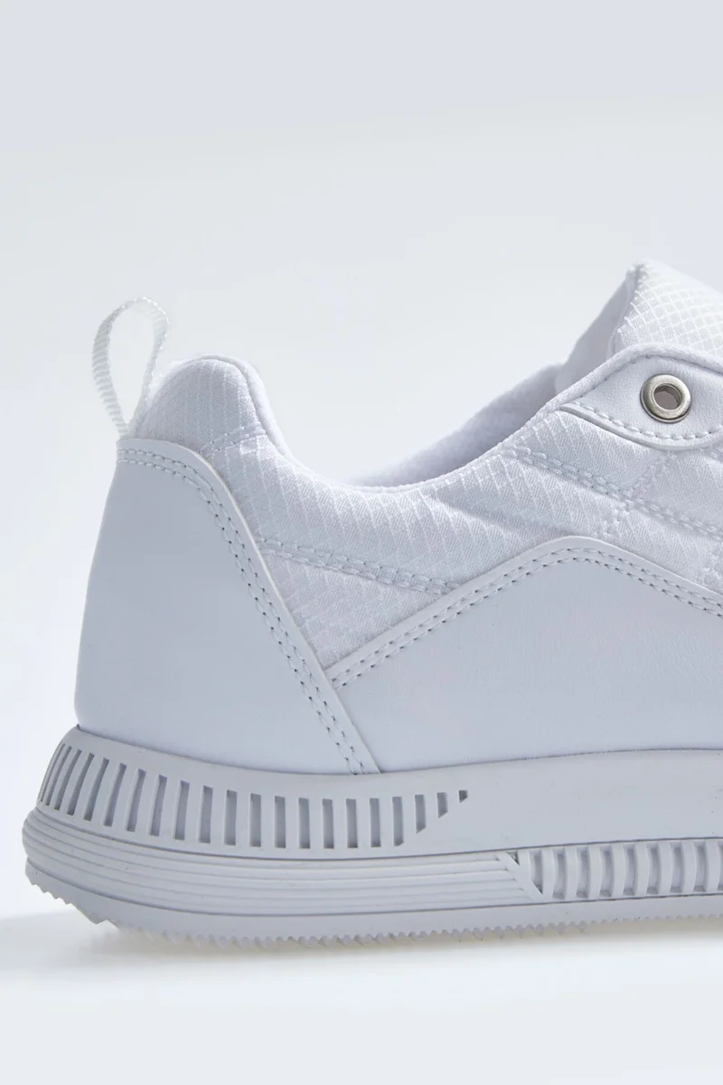 Tommy Life White Laced Quilted Leather Detailed Men's Sneakers - 89096