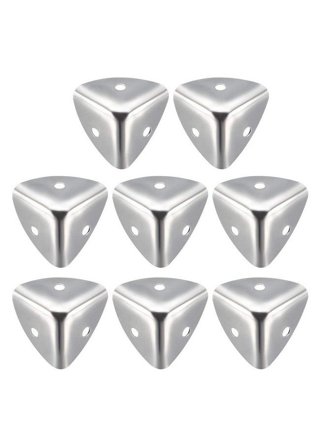 uxcell Metal Box Corner Protectors Edge Guard Protector 25 X 25 X 25mm Silver Tone 8pcs for Table Corners and Desk Corners - Image 1