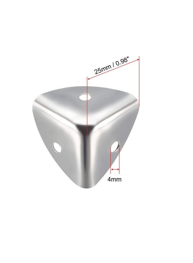 uxcell Metal Box Corner Protectors Edge Guard Protector 25 X 25 X 25mm Silver Tone 8pcs for Table Corners and Desk Corners - Image 2