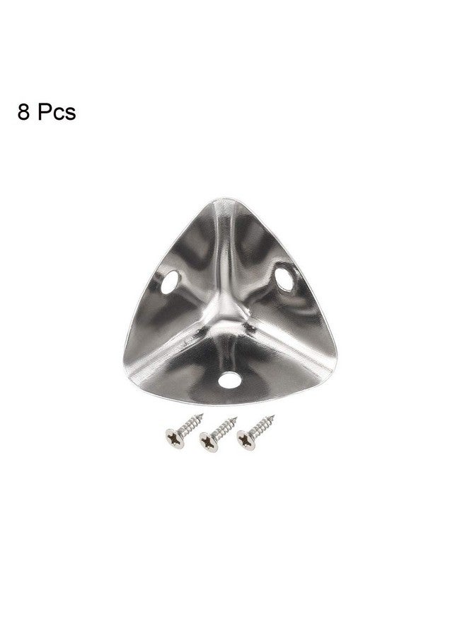 uxcell Metal Box Corner Protectors Edge Guard Protector 25 X 25 X 25mm Silver Tone 8pcs for Table Corners and Desk Corners - Image 3