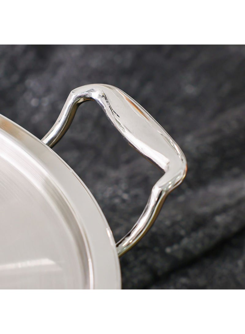 DANUBE HOME Chef’s Delight Triply Lazeez Handi with Lid – Premium Stainless Steel Handi for Biryanis, Curries & Gravies, Gas & Induction Compatible, Durable Cookware for Home Kitchen -32 Cm - Image 2