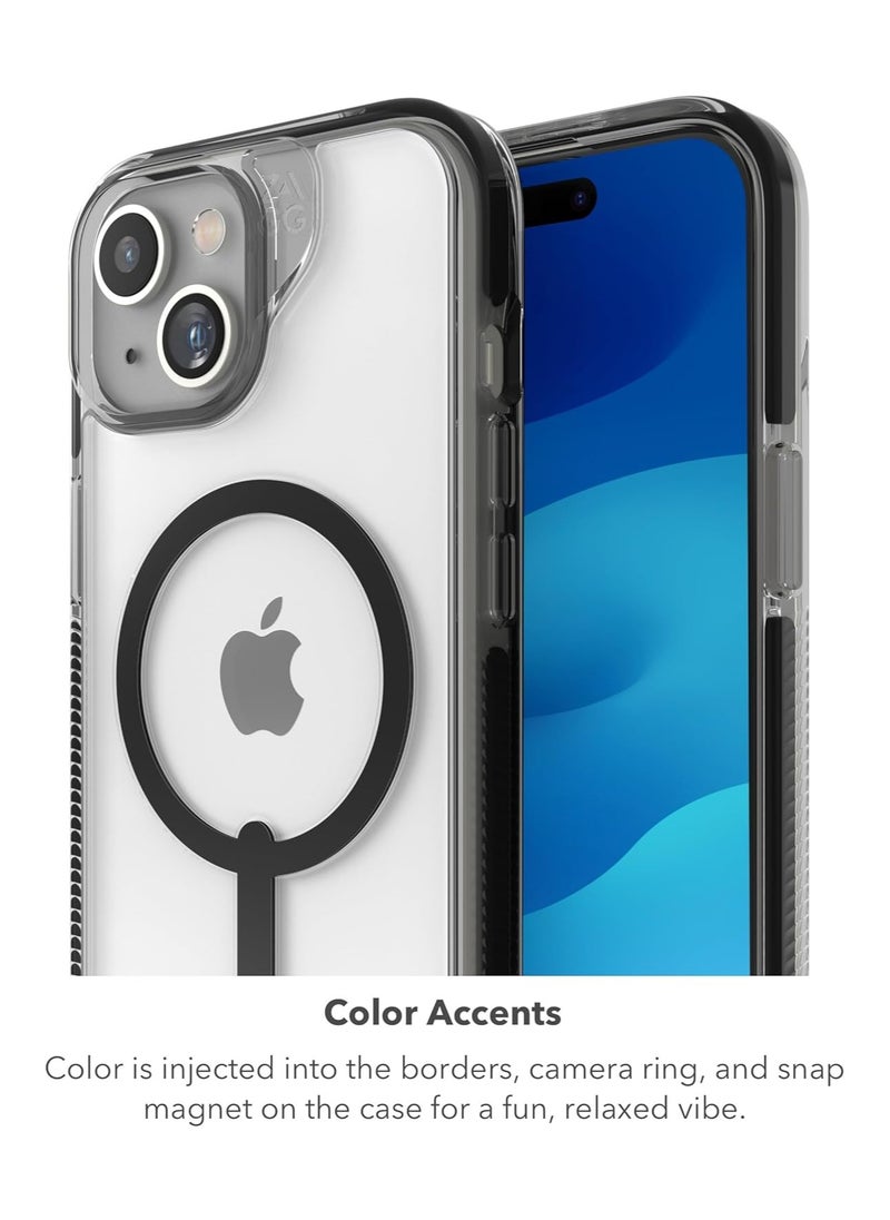 ZAGG - Apple iPhone 15 Case , ZAGG Cass - Santa Cruz Snap Series Magsafe Case - Black - Image 1
