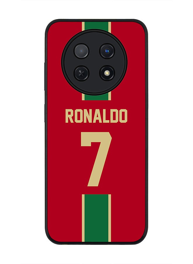 Stylizedd Rugged Black edge case for Huawei Nova Y91 4G  Huawei Enjoy 60X, Slim fit Soft Case Flexible Rubber Edges Anti Drop TPU Gel Thin Cover -  Football Team - Portugal, Player Name - Ronaldo - Image 1