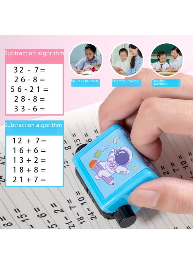 Autonomy Primary School Mathematics Teaching Addition, Subtraction, Multiplication And Division Exercises Rolling Seal Children's Learning Artifact Oral Calculation Problem Seal - Image 2