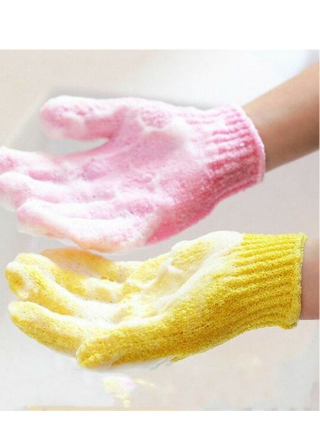 Loquat Body Scrub Exfoliator Exfoliating Bath Gloves for Women Men Shower Spa Massage and Scrubs Dead Skin Cell Remover 4 Pairs - Image 5